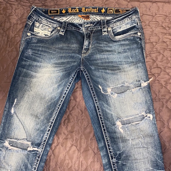 Skinny rock revival jeans mid rise yalen - Picture 4 of 11